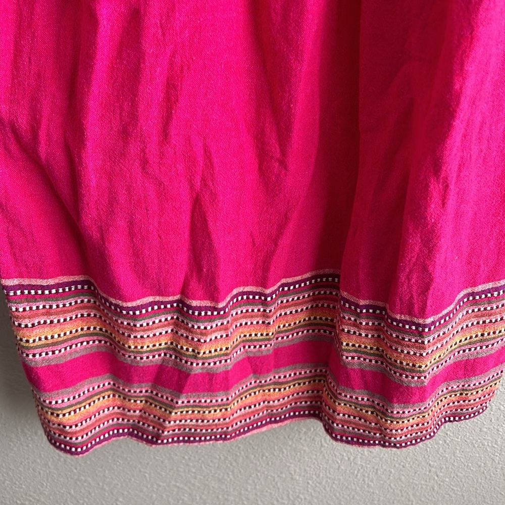 For Cynthia linen high neck side‎ tie shift dress - Picture 4 of 7